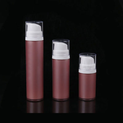 Bella bottiglia di pompa senza aria acrilica verde/marrone da 15/30/50 ml