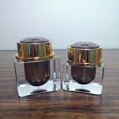 15g 30g 50g di alta qualità in plastica marrone PMMA acrilica con rivestimento di crema in baratto fornitore imballaggio cosmetico